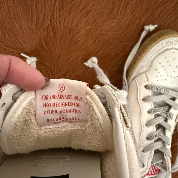 Golden Goose Ball Star Sneakers White Leather/canvas, Gold Star/Soles, Glitter - Picture 10 of 12